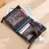 Men's Leather Wallet Anti-theft RFID Purse