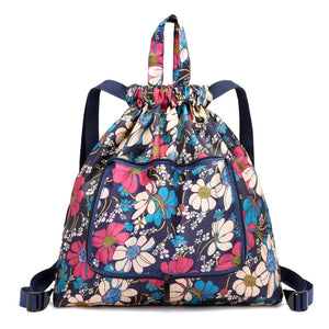 Women's Drawstring Bags Waterproof Folding Storage Bag Sports Gym Bag