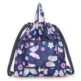 Women's Drawstring Bags Waterproof Folding Storage Bag Sports Gym Bag