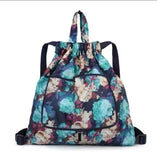 Women's Drawstring Bags Waterproof Folding Storage Bag Sports Gym Bag