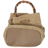 Straw Bucket Bag Woven Shoulder Beach Handbag