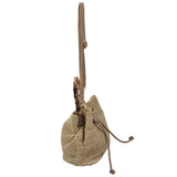 Women's Straw Bucket Bag Woven Shoulder Bags Shopping Purse Beach Handbag
