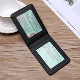 Pu Leather Driver Holder Car Document Business ID Pass Wallet Case
