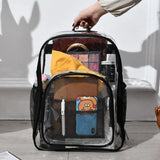 Eco-Friendly Transparent Backpack Storage Large Capacity PVC Unisex