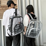 Eco-Friendly Transparent Backpack Storage Large Capacity PVC Unisex
