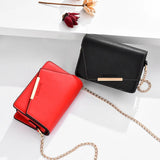 Sweet Casual Contrast Messenger Bag Women Chain All-match Small Square Bag