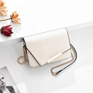 Sweet Casual Contrast Messenger Bag Women Chain All-match Small Square Bag
