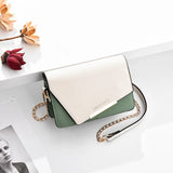 Sweet Casual Contrast Messenger Bag Women Chain All-match Small Square Bag