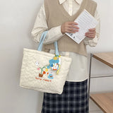 Embroidered Bunny Love Quilted Handbag