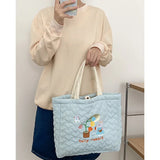Embroidered Bunny Love Quilted Handbag