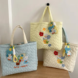 Embroidered Bunny Love Quilted Handbag