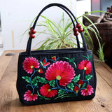 Embroidery Flower Women Handbag National Top-Handle Bag