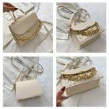 Women's Embroidery Shoulder Bag Crossbody with Chain Handbag