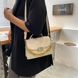 Women's Embroidery Shoulder Bag Crossbody with Chain Handbag