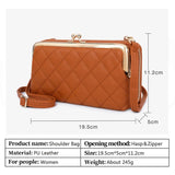 Embroidery Thread Phone Pocket Shoulder Bag Of Leather Crossbody Bags For Women