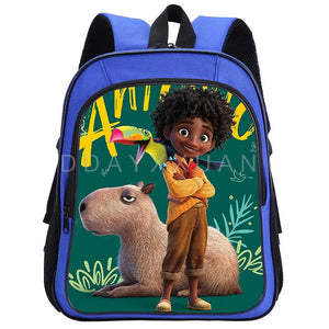 Encanto Backpack for Kids Cartoon School Bags Zip Knapsack Mochila Escolar