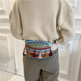 Ethnic Style Lady Saddle Bag Retro Tassel Small Bag