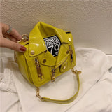 European Chain Motorcycle Bags Women Clothing Shoulder Rivet Jacket Bags