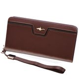 High-End Men's Matte Leather Zipper Wallet