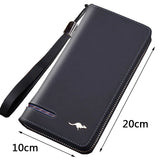 High-End Men's Matte Leather Zipper Wallet