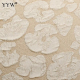 Lace Flower Evening Clutch Bag Beige Handbag