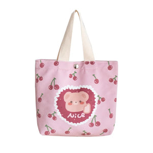 Canvas Dual-use Shoulder Bag with Pocket Handbag