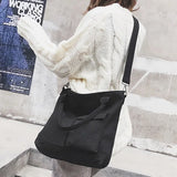 Retro Canvas Messenger Bag Women Casual Tote Large Capacity Handbag
