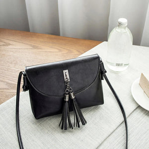 Stylish Tassel Crossbody Bag Solid Women Bag Sac Main Femme