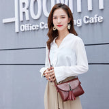 Stylish Tassel Crossbody Bag Solid Women Bag Sac Main Femme