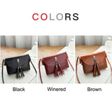 Stylish Tassel Crossbody Bag Solid Women Bag Sac Main Femme