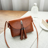 Stylish Tassel Crossbody Bag Solid Women Bag Sac Main Femme