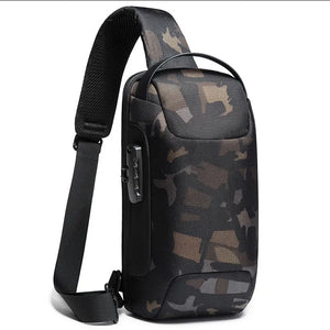 Anti-Thief Chest Bag USB Charging Waterproof Crossbody Shoulder Bag
