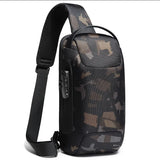 Anti-Thief Chest Bag USB Charging Waterproof Crossbody Shoulder Bag