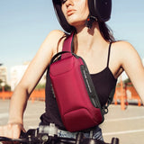 Anti-Thief Chest Bag USB Charging Waterproof Crossbody Shoulder Bag