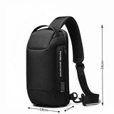 Anti-Thief Chest Bag USB Charging Waterproof Crossbody Shoulder Bag