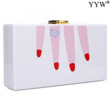 Women Acrylic Box Clutch Bag Purse Party Wedding Handbag Evening Bag