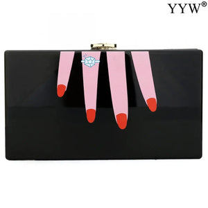 Women Acrylic Box Clutch Bag Purse Party Wedding Handbag Evening Bag