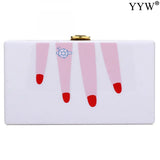Women Acrylic Box Clutch Bag Purse Party Wedding Handbag Evening Bag