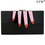 Women Acrylic Box Clutch Bag Purse Party Wedding Handbag Evening Bag