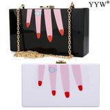 Women Acrylic Box Clutch Bag Purse Party Wedding Handbag Evening Bag