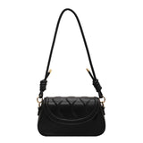 Solid Stripes Flap Hasp PU Leather Satchels Crossbody Bag