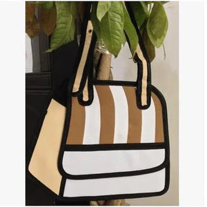 2D Bags National Novelty Small Shoulder Bag 3D Drawing Cartoon Comic Handbag