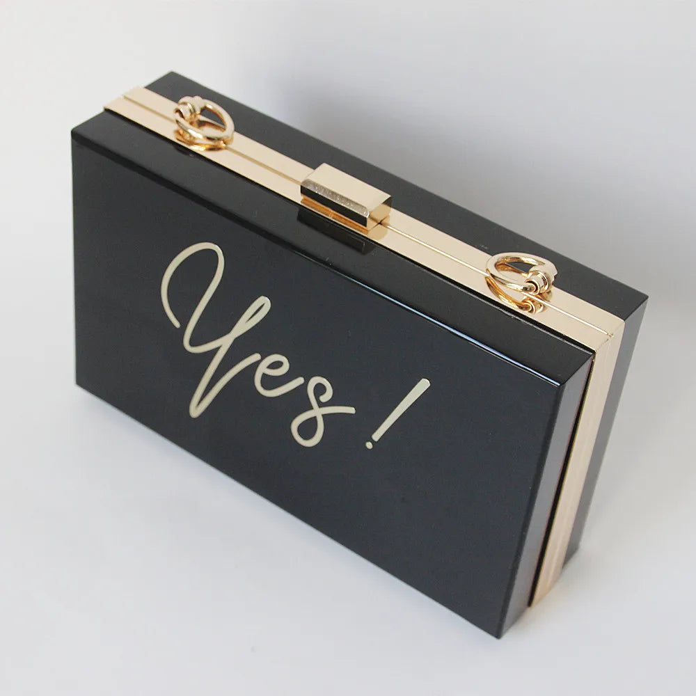 Vintage Solid Evening Bag Letter Handbag Clutch Purse