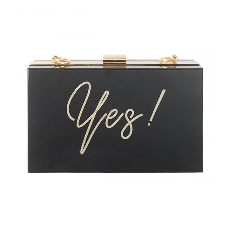 Vintage Solid Evening Bag Letter Handbag Clutch Purse