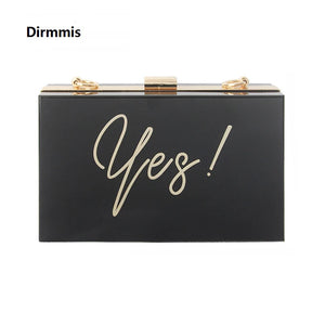 Vintage Solid Evening Bag Letter Handbag Clutch Purse