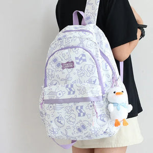 Harajuku Style Graffiti College Students Backpack