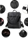 PU Leather Laptop Backpack for Women Girls