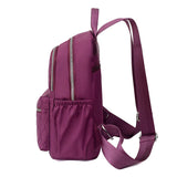Women Diamond Lattice Nylon Backpack Retro School Bag