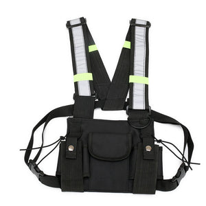 Multi-function Backpack Hip Hop Vest Knapsack Outdoor Travel Rucksack