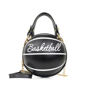 Basketball Shape Bags Women Chains Handbag Letter Shoulder Bags Female Mini